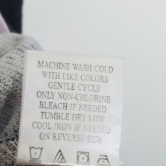 Almost Famous S Black White Pink Striped Elbow Sleeve Sweater Dress Zip Up - Picture 9 of 13